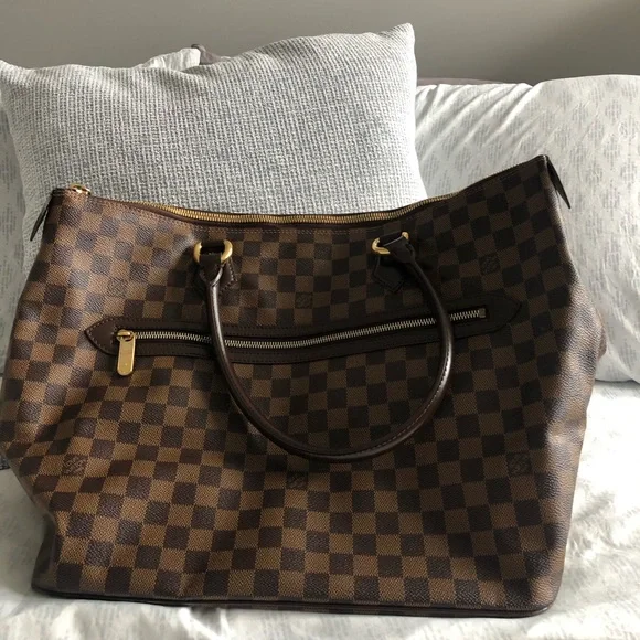 Louis Vuitton Brown Checkered Tote - Picture 4 of 16